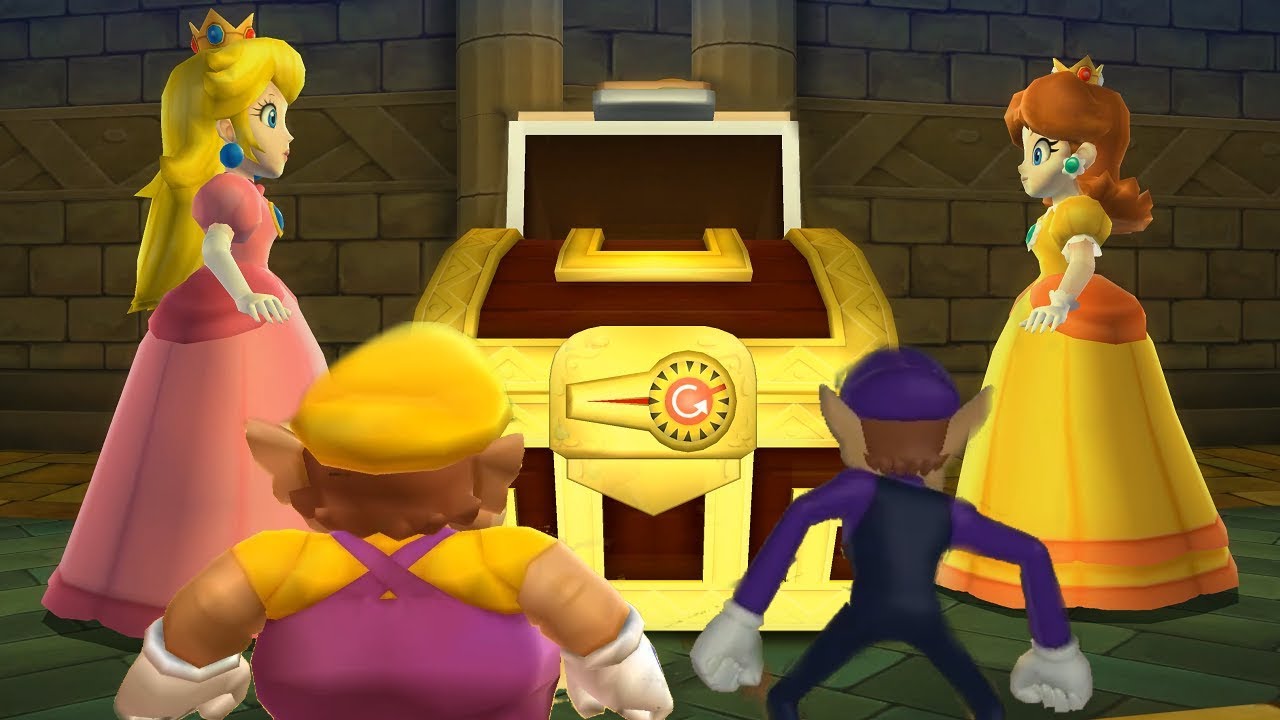 Mario Party 9 Garden Battle - Peach vs Daisy vs Wario vs Waluigi| Cartoons Mee