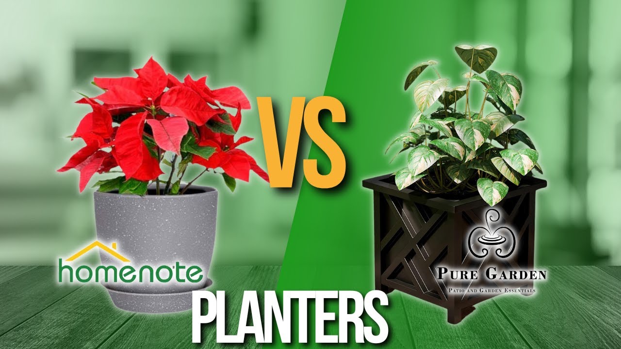 🌤️ HOMENOTE Plastic Planter VS Pure Garden Square Planter | Best  Planters review