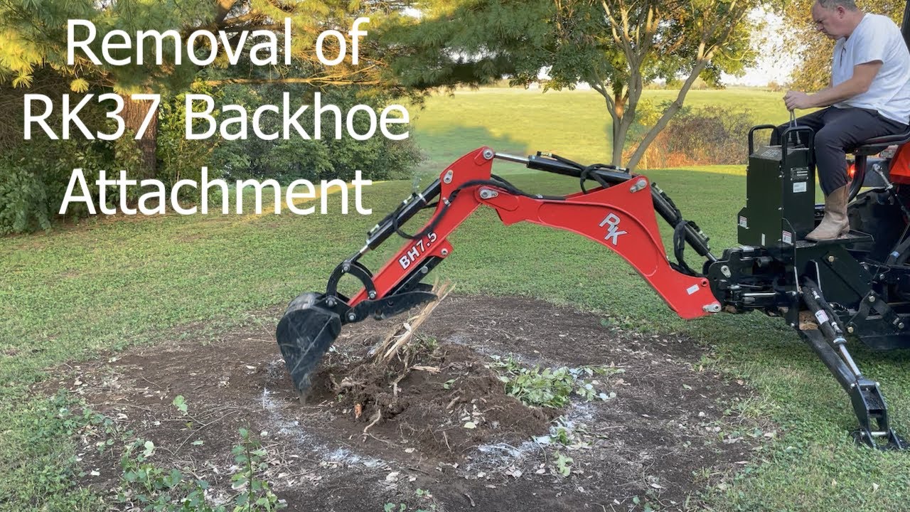 RK Tractor 37 Backhoe Attachment - Removal