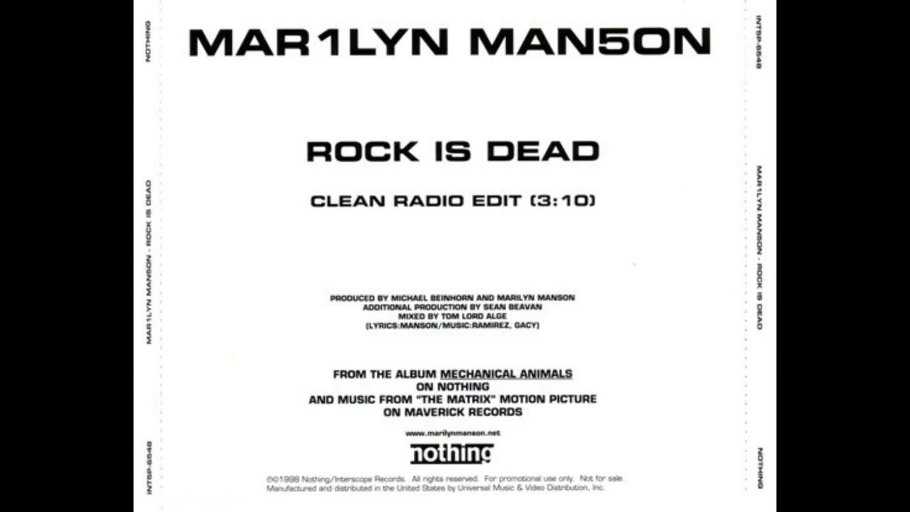 Marilyn Manson – Rock Is Dead (Clean Radio Edit)