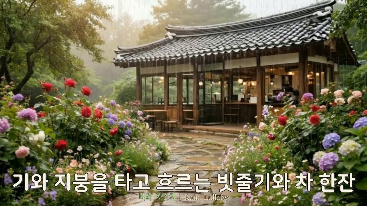 [ASMR] 비 오는 날, 고요한 한옥 카페 창가 자리에서 (3시간) | 마음이 편안해지는 빗소리 | Soothing Rain Sounds in a Cozy Hanok Cafe