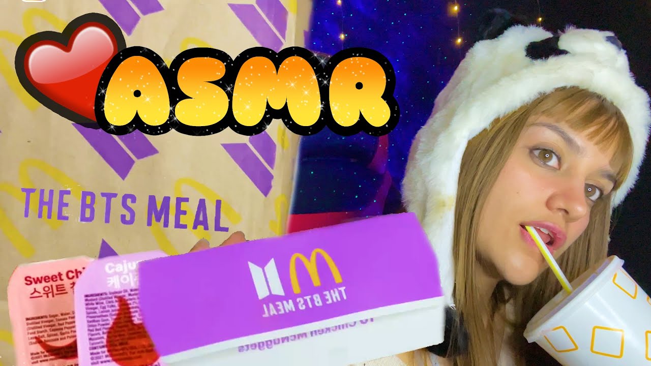 ASMR💦👅COMIENDO EL *BTS MEAL* de McDonald’s LIMITADA *MUKBANG* 💜🍟  #ASMR #babita