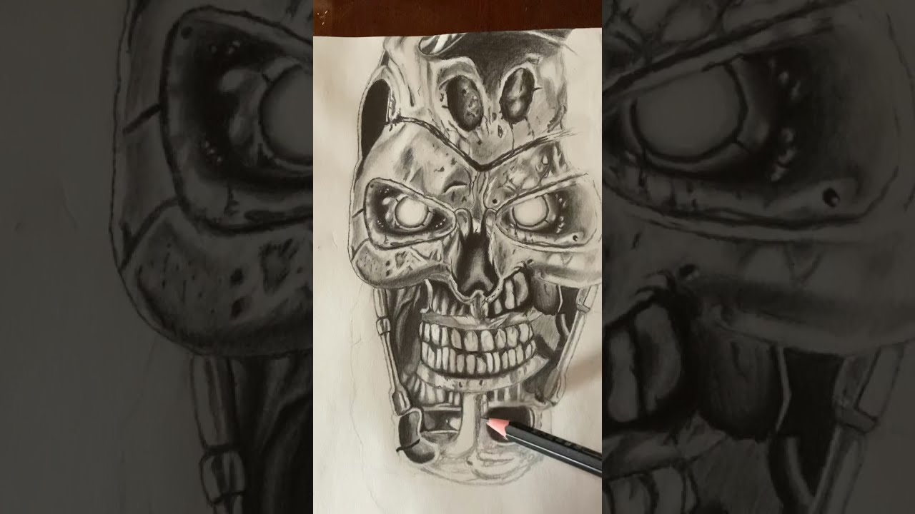 Drawing the Terminator 💯🔥🔥❤️🤖