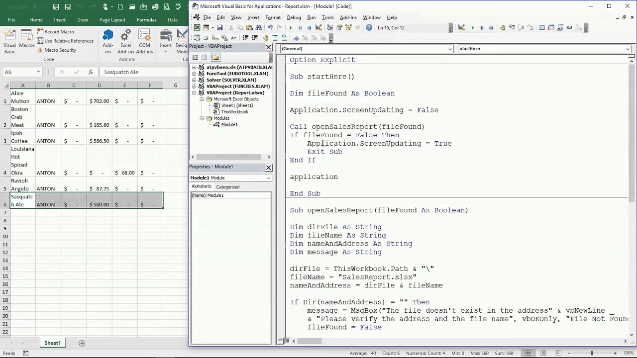 35 ENG VBA Excel   Application Screen Updating to eliminate screen flickering and speed up code exec