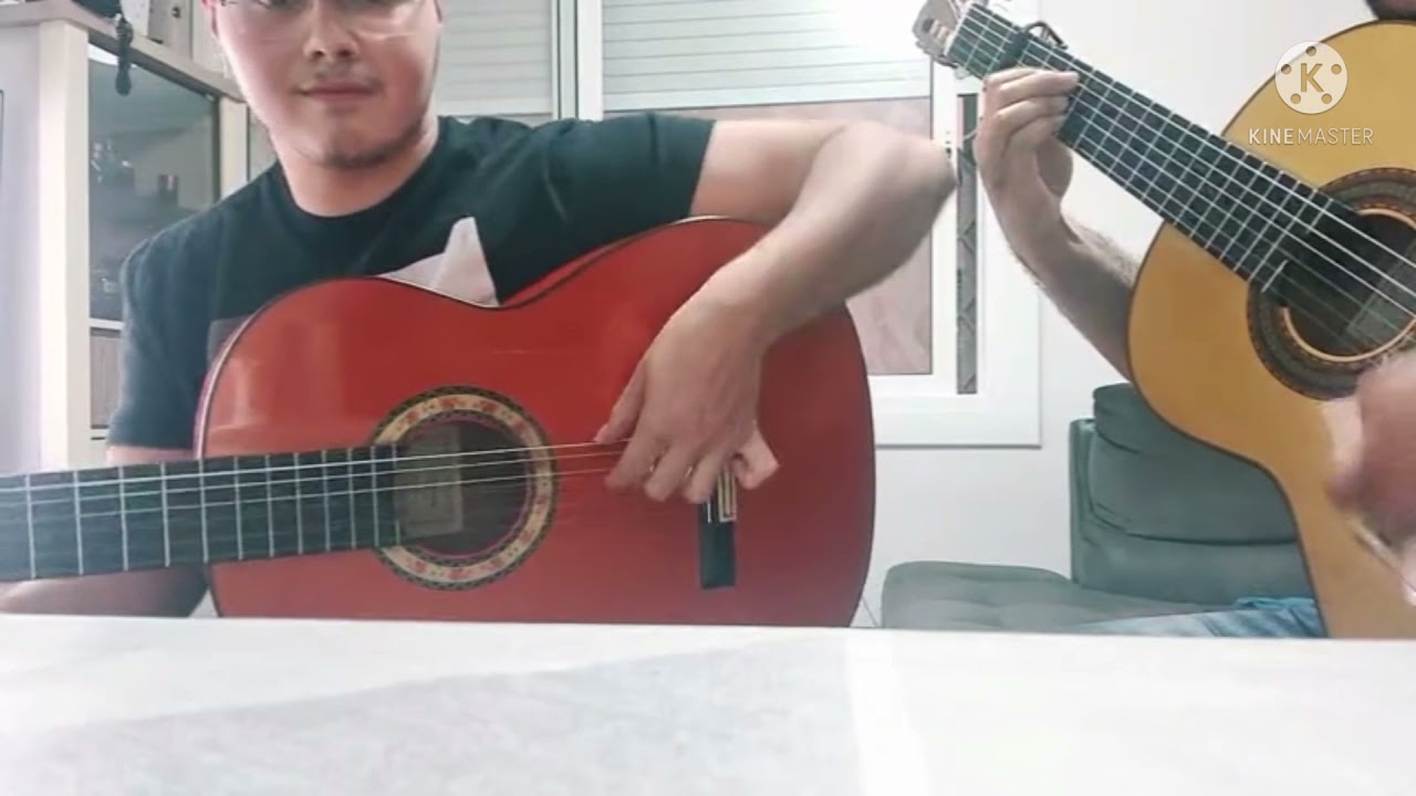Tarrito estudiando con mi padre la buleria del maestro Tomatito