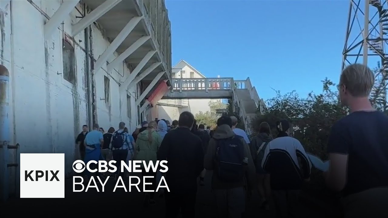 Crowds pack Alcatraz as island reopens to visitors
