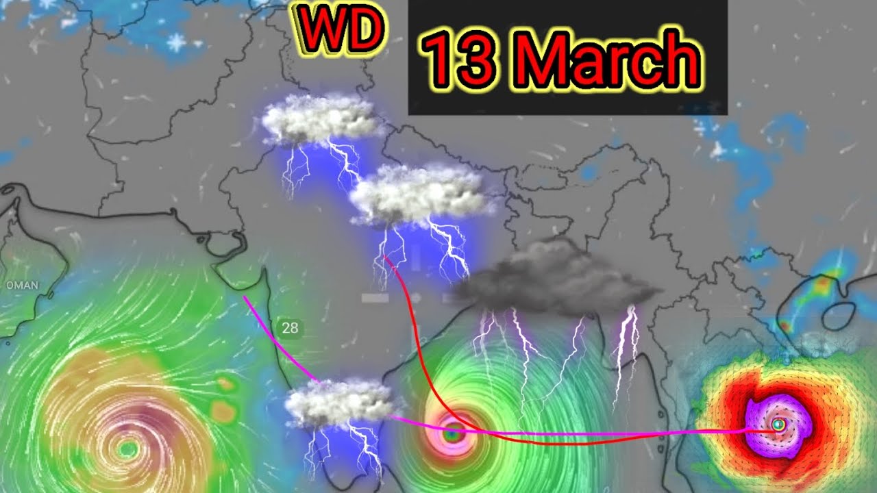 15 दिनों तक का सम्पूर्ण भारत का मौसम कई राज्यों में बारिश तेज हवाएं चलने की संभावना।