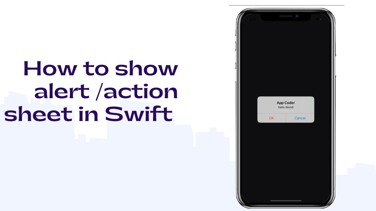 How to show alert or action sheet | Swift | Xcode