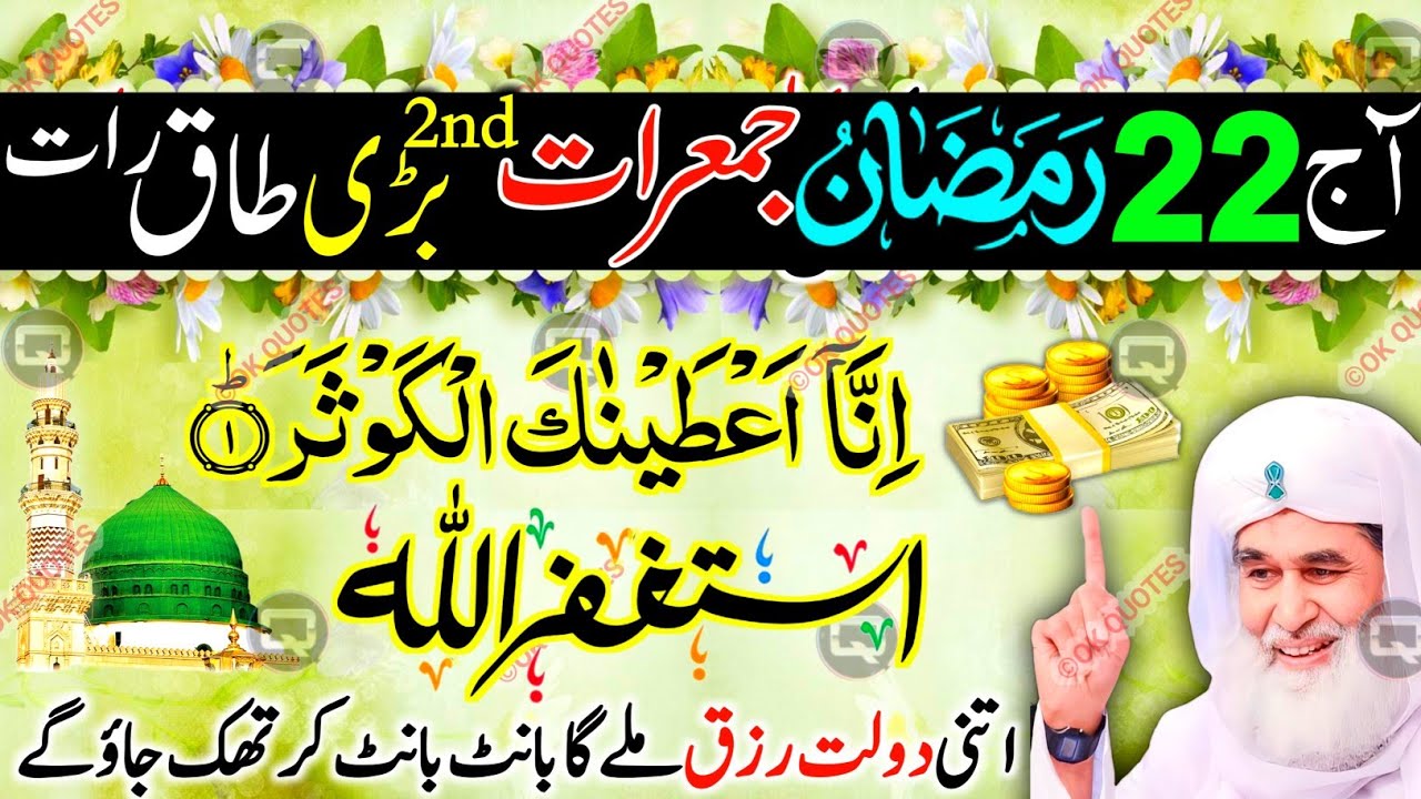 22 Ramzan 2nd Taaq Raat Jumerat | Surah Ikhlas & Astaghfirullah Ka Sabse Powerful Wazifa!