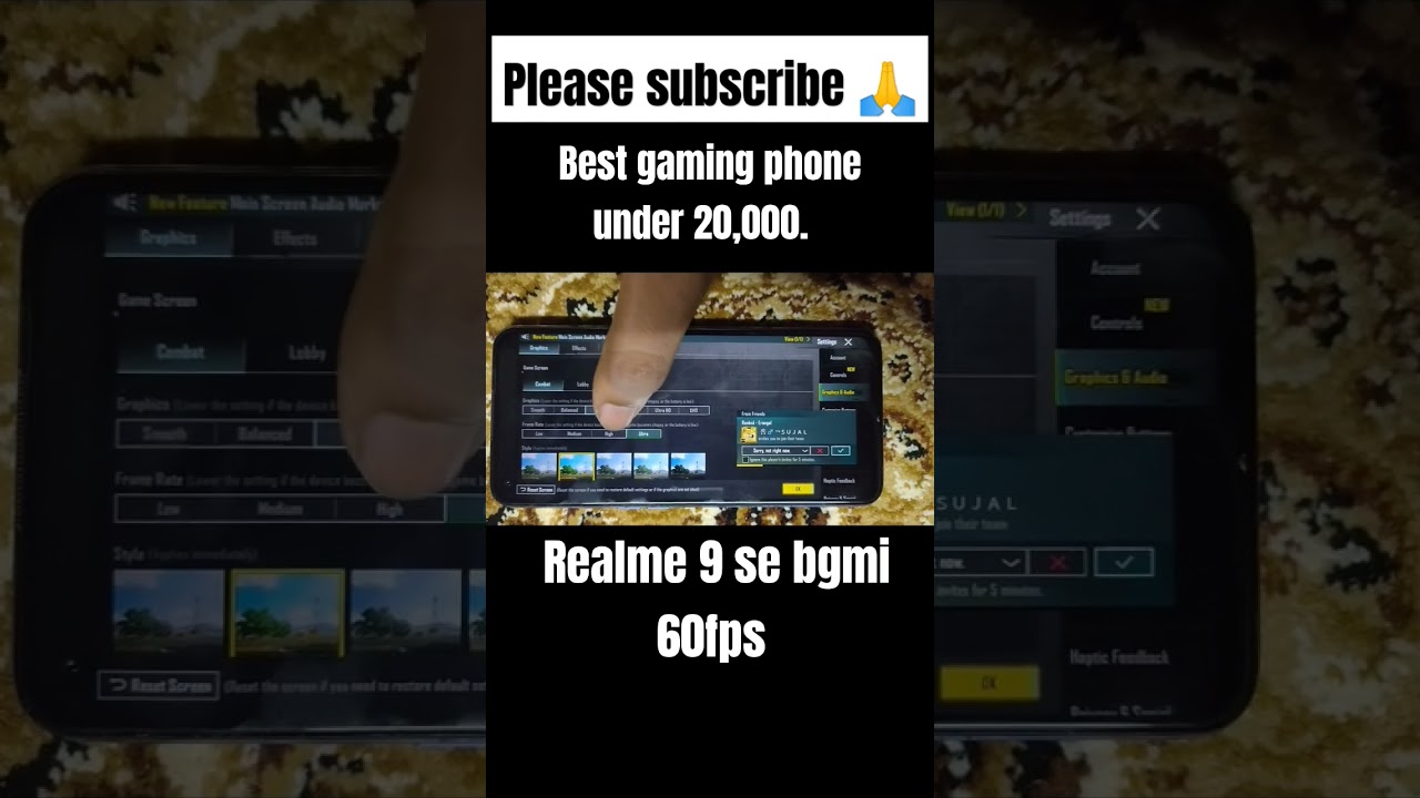 Realme 9 se 20,000 under || Best bgmi 60fps gaming phone #bgmiindia #pubgmobile #battleroyalegame
