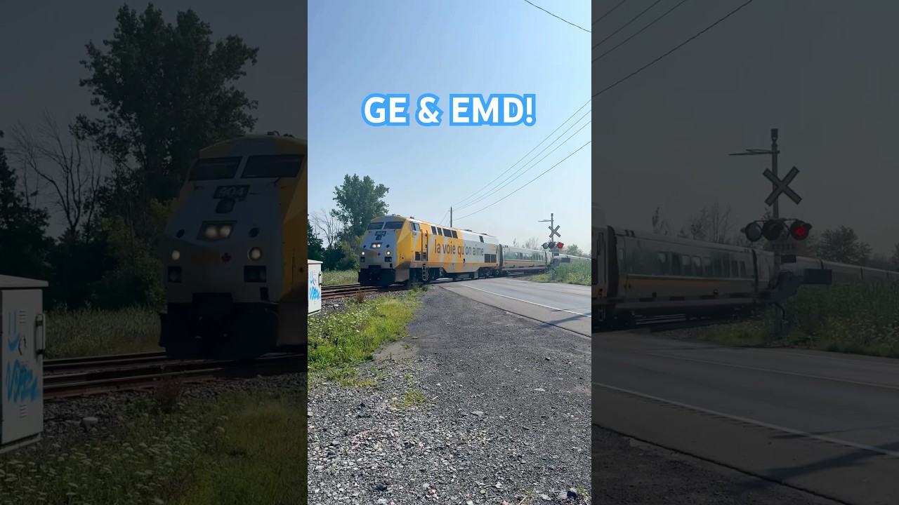 Cornwall ON: GE Genesis 904 & EMD F40PH-2 6419 Locos & LRC Cars 