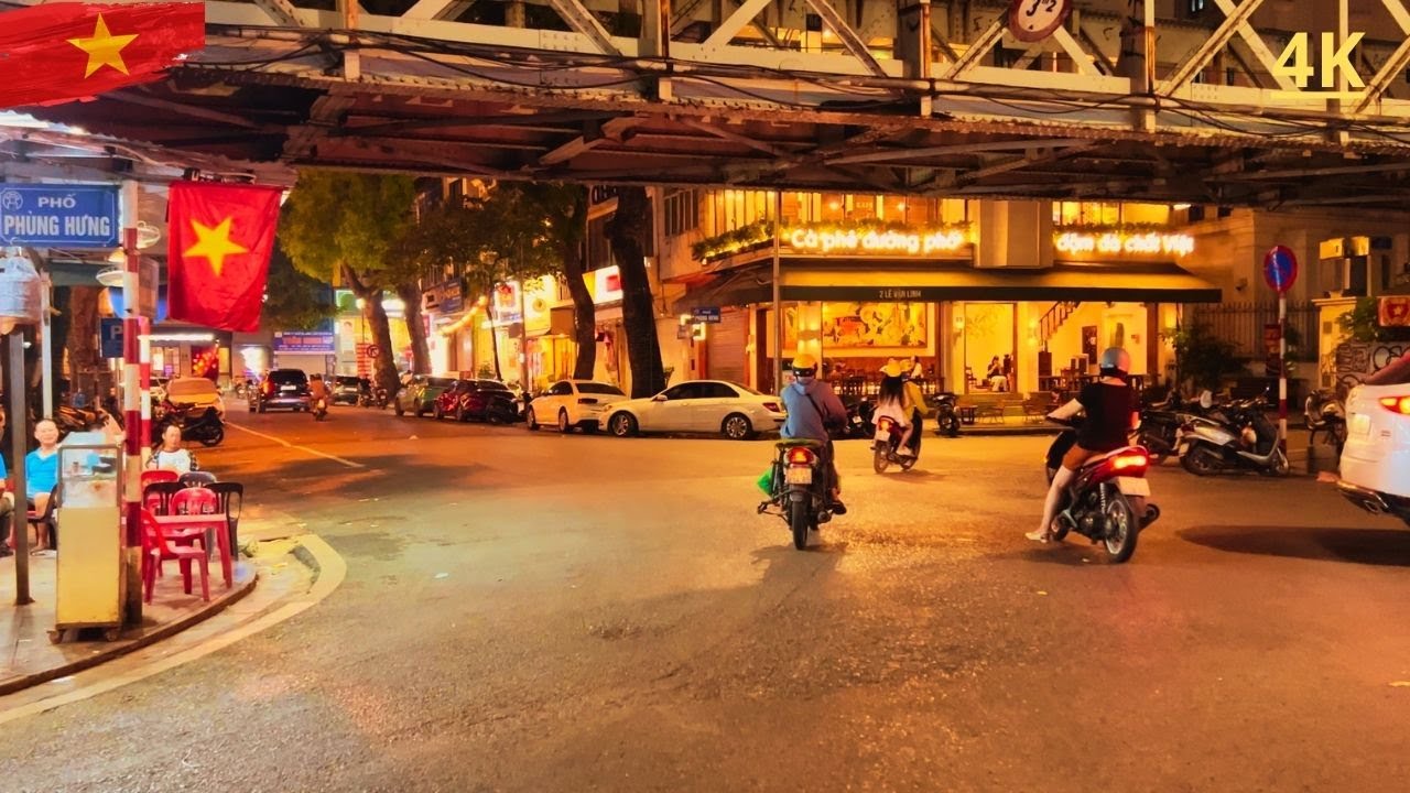 [Vietnam 4K] Walking in the autumn weather of Hanoi | Hanoi Walking Street Nightlife
