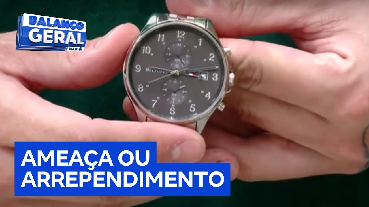 Ladrão devolve relógio ao dono após se arrepender