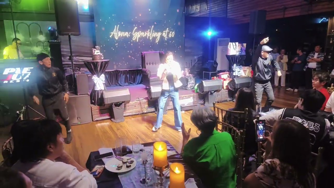 Alonas sparkling at 60 wth the solid gold dancer 1/10/26 in pier Juan resto bar