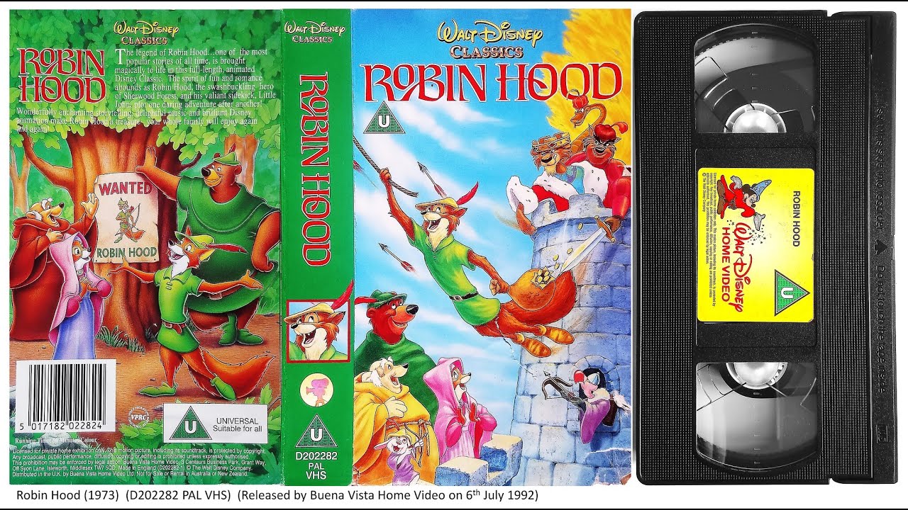 Robin Hood (1973) . 6th July 1992 - UK VHS