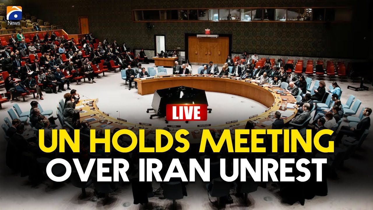 🔴 𝗟𝗶𝘃𝗲: UN Warns Iran - Security Council Debates Response to Protest Crackdown | Geo News English