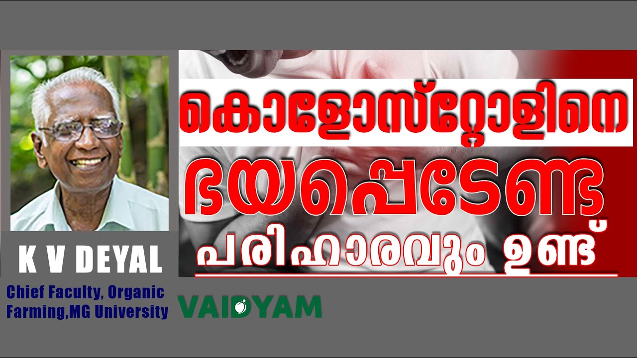 കൊളോസറോളിനെ ഭയപ്പെടേണ്ട, പരിഹാരംഉണ്ട് ! How to Control Your Cholesterol Naturally #vaidyam #kvdayal