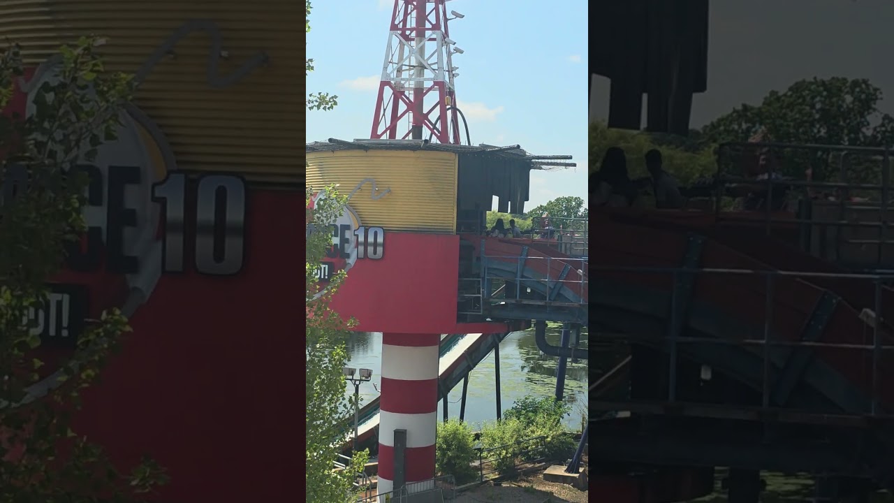 Final Log Flume Splash Down Drop Stormforce 10 #logflume #finaldrop #Splash #themepark #wet #fun