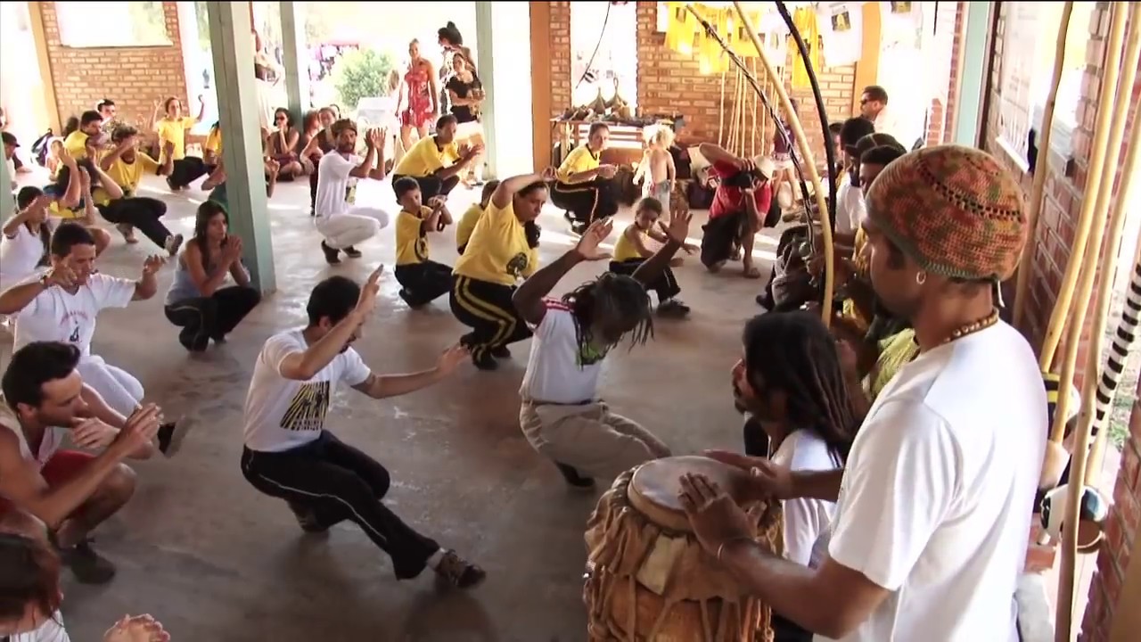 Mestre Cobra Mansa e Mestre Moraes no Encontro de Capoeira da Chapada dos Veadeiros