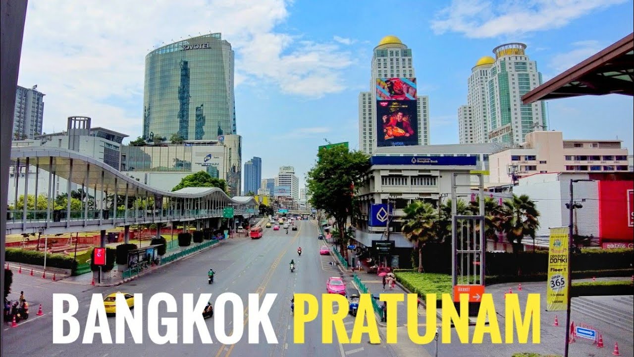[4K] Walking Around Bangkok Pratunam From The Skywalk - Bangkok 2021