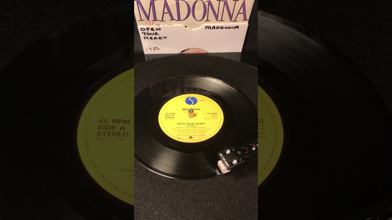 Madonna- Open Your Heart ( Vinyl 45 ) From 1986 .