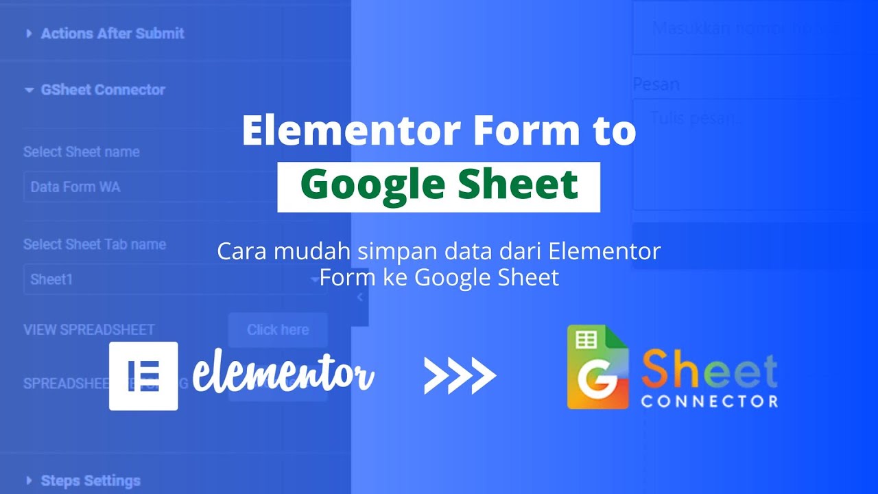 Cara Menyimpan Data Elementor Form ke Google Sheet atau Spreadsheet