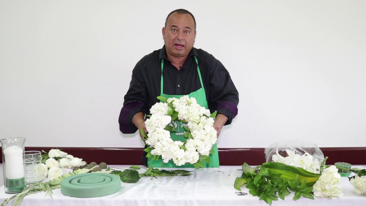 Centro de mesa con anillos de Fenocol Floral