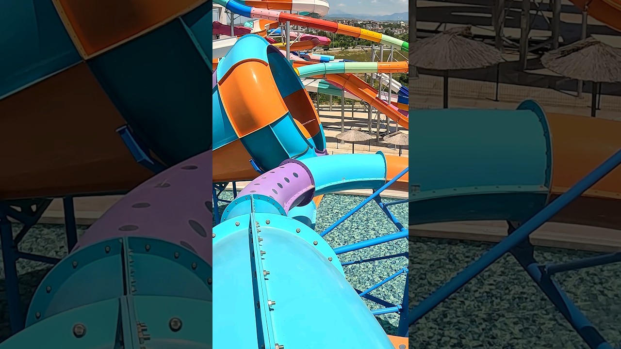 Would you like to fall down the giant funnel❓💦 #shorts #waterpark #waterslide