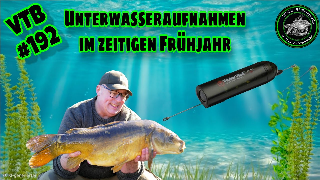 KARPFENANGELN VTB #192 - Unterwasseraufnahmen im zeitigen Fr&uuml;hjahr am Baggersee #waterwolf #2026