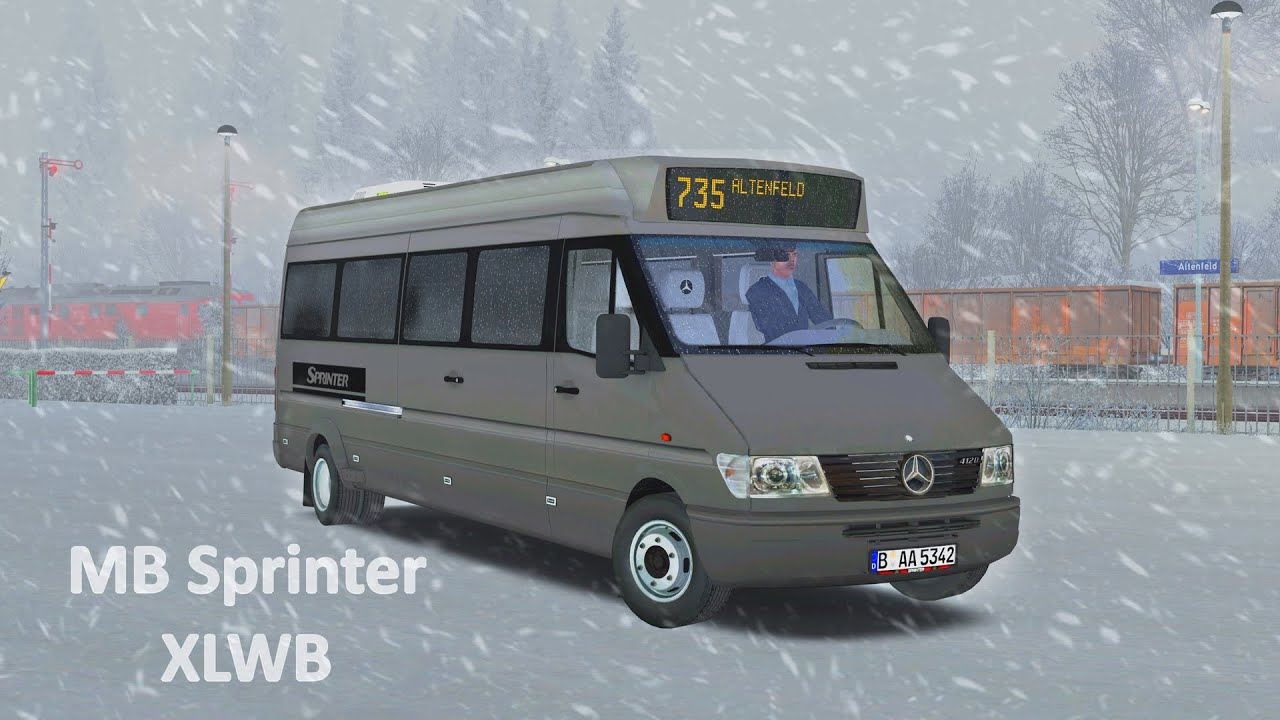 OMSI 2 &ndash; Mercedes-Benz Sprinter 412D XLWB (WIP) | Th&uuml;ringer Wald | Маршрут 735