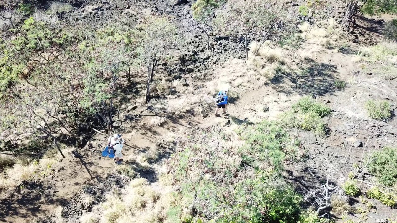 Drone footage of the hike down to Captain Cook monument
