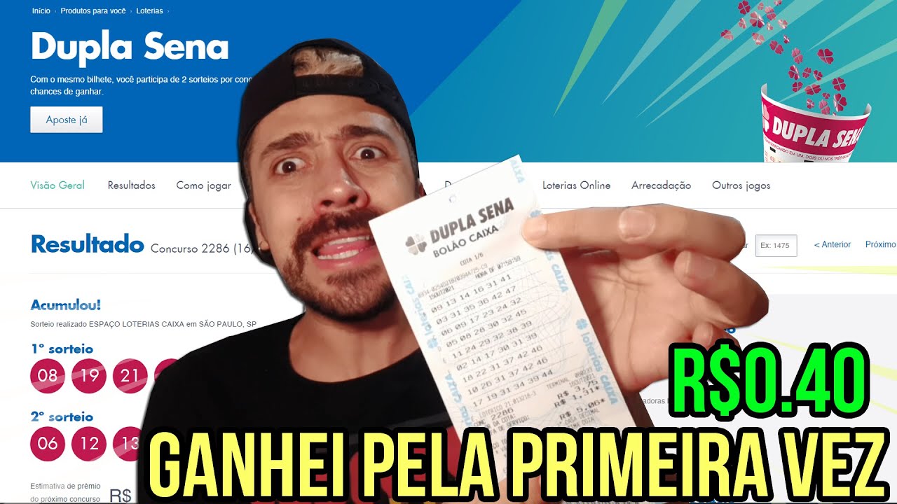 GANHEI NA DUPLA SENA PELA PRIMEIRA VEZ... POR&Eacute;M O VALOR...R$0,40