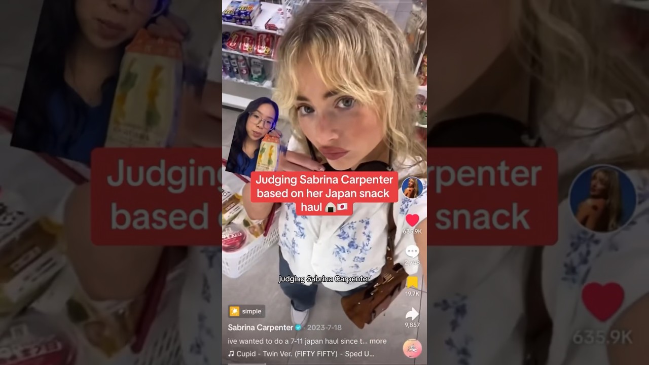 judging Sabrina Carpenter&rsquo;s japan snacks 🍙