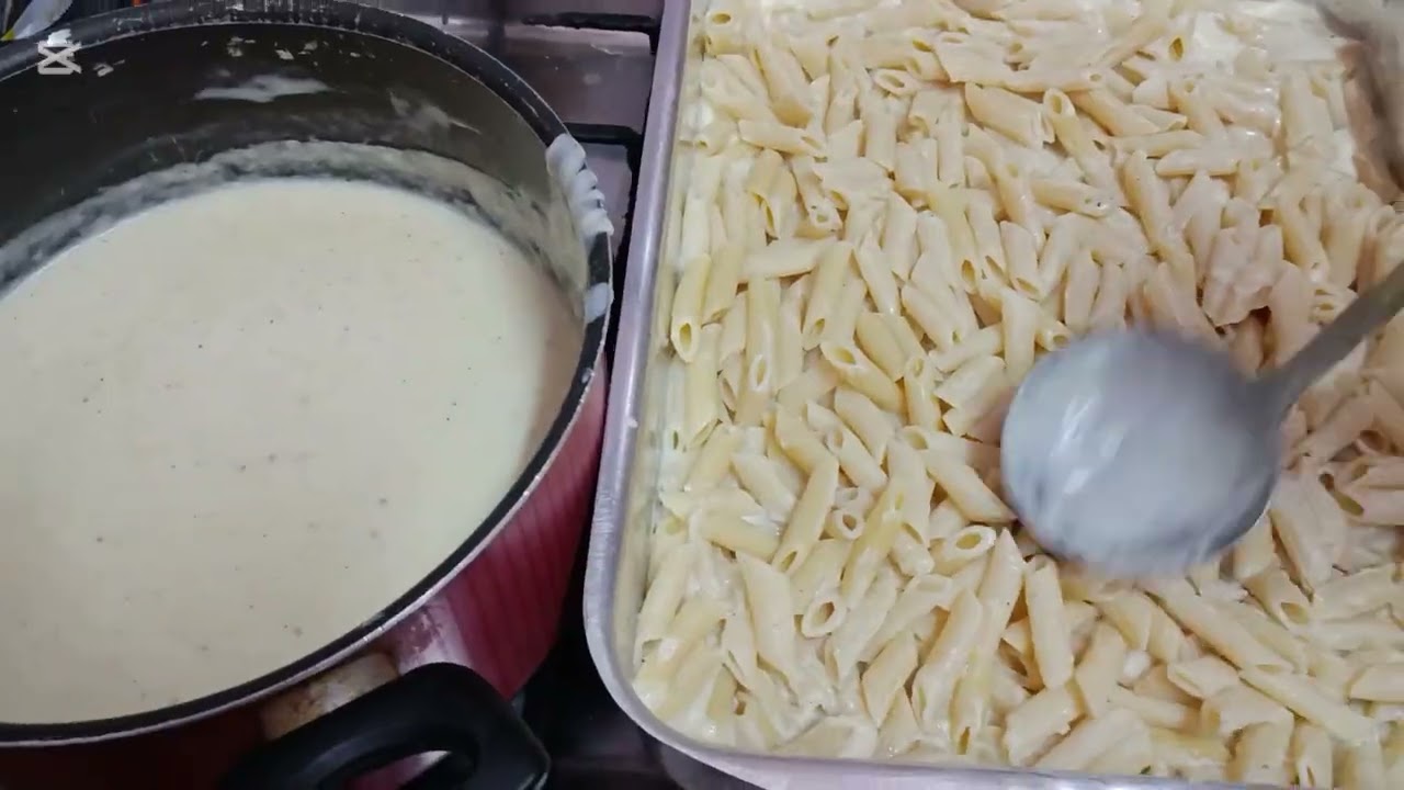 صينيتين بطعم تحفة 👌 مكرونة بشاميل نص لحمة ونص فراخ + جلاش لحمة وفراخ