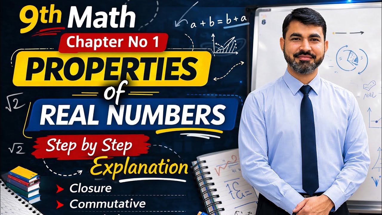 Properties of Real Numbers | 9th Class Math Chapter 1 | Full Explanation