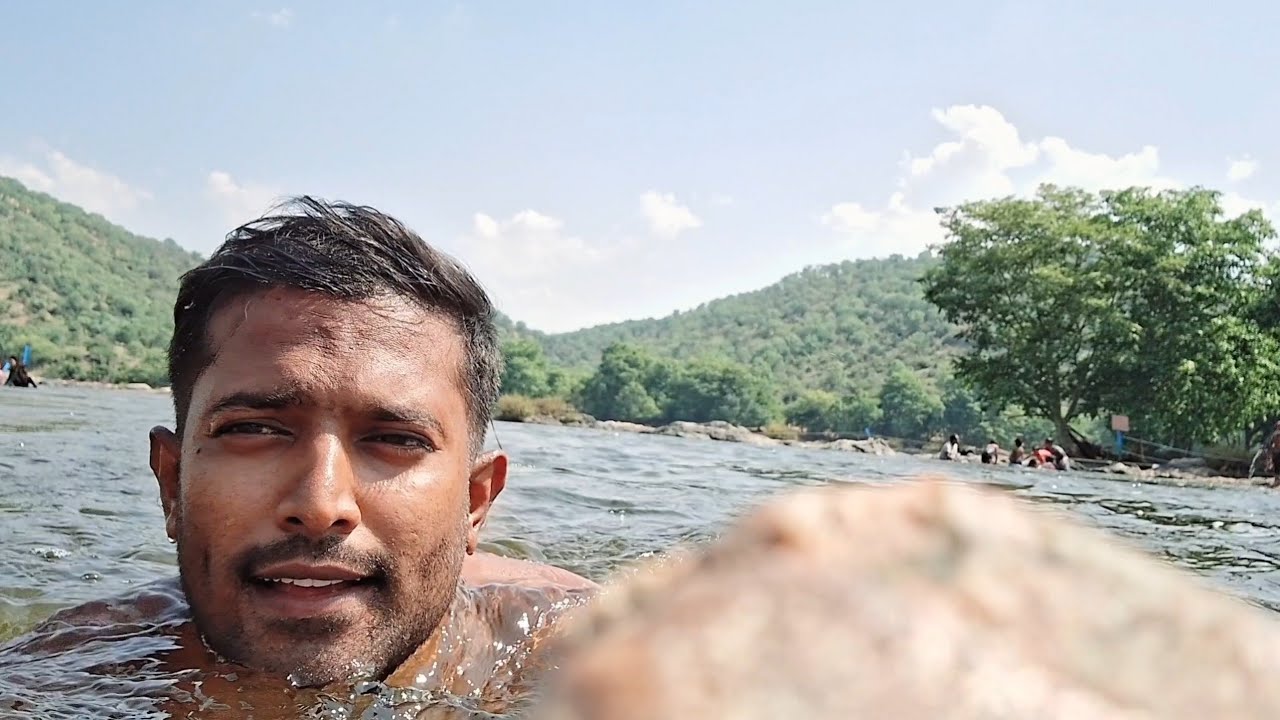 Sangama Mekedatu Falls River Confluence #sangam #mekedatufallsfrombangalore #mekedatu #onedaytrip