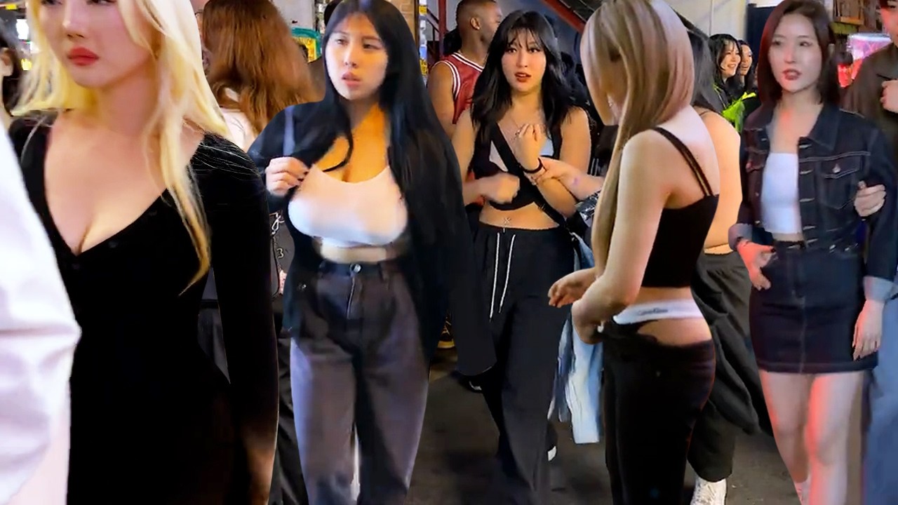 [4K Street in Hongdae 🔥] The fashion on Club Street in Hongdae is unique and cool on Friday morning