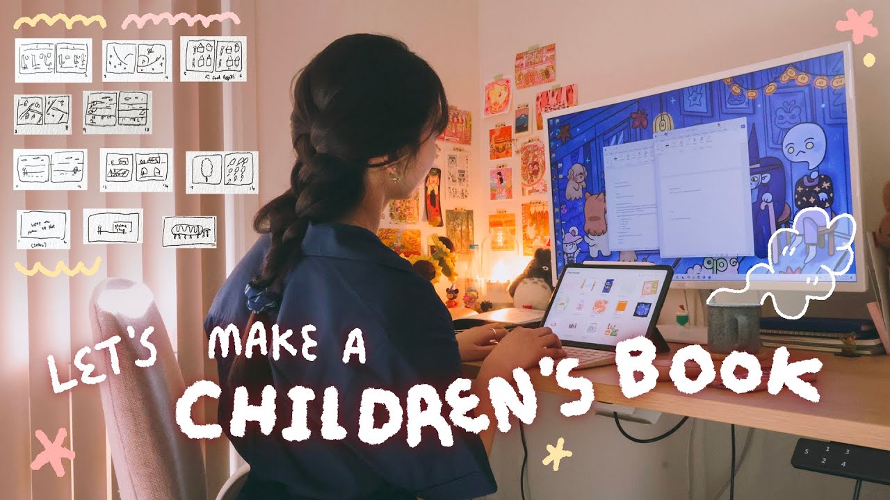 Let's start a picture book project, self-publishing 🤔, early process, artist vlog