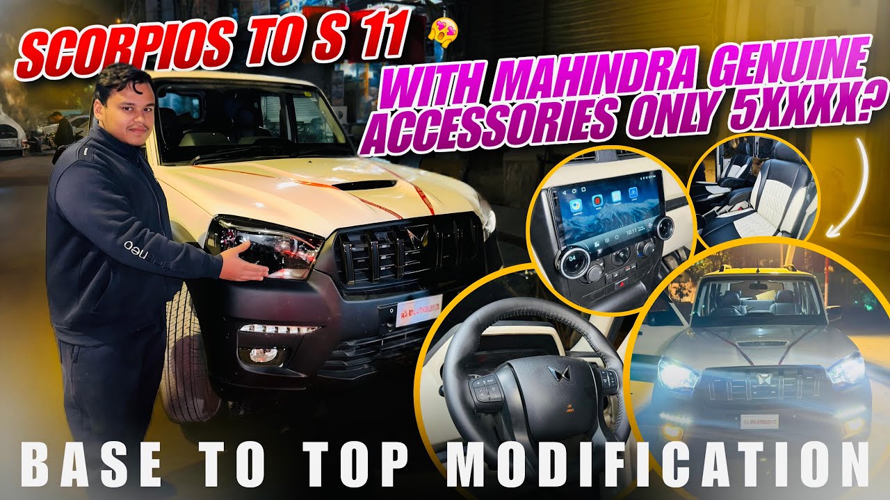 2026 SCORPIO  CLASSIC S MODIFIED TO S11 MAHINDRA GENUINE WORKBASE TO TOP #karolbagh #modification 