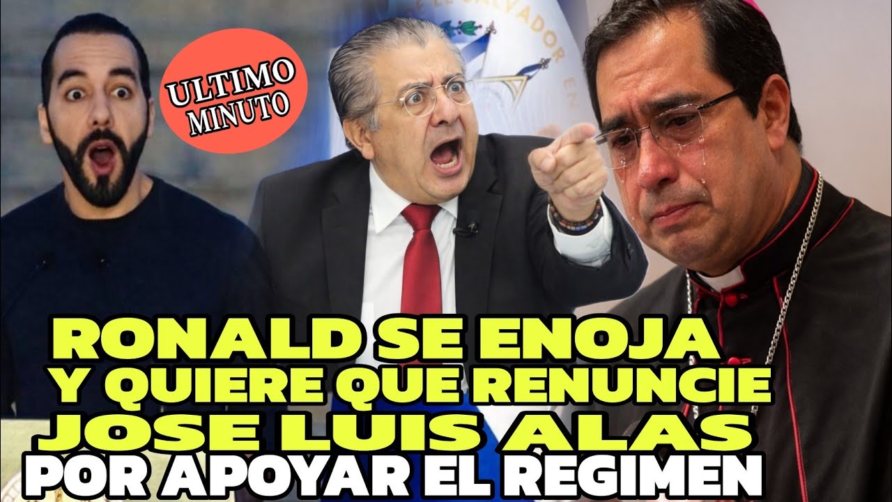 DIOS MIO RONALD EXPLOT4 CONTRA JOSE LUIS ALAS POR APOYAR EL REGIMEN EXEPCION LE EXIGE QUE RENUNCIE