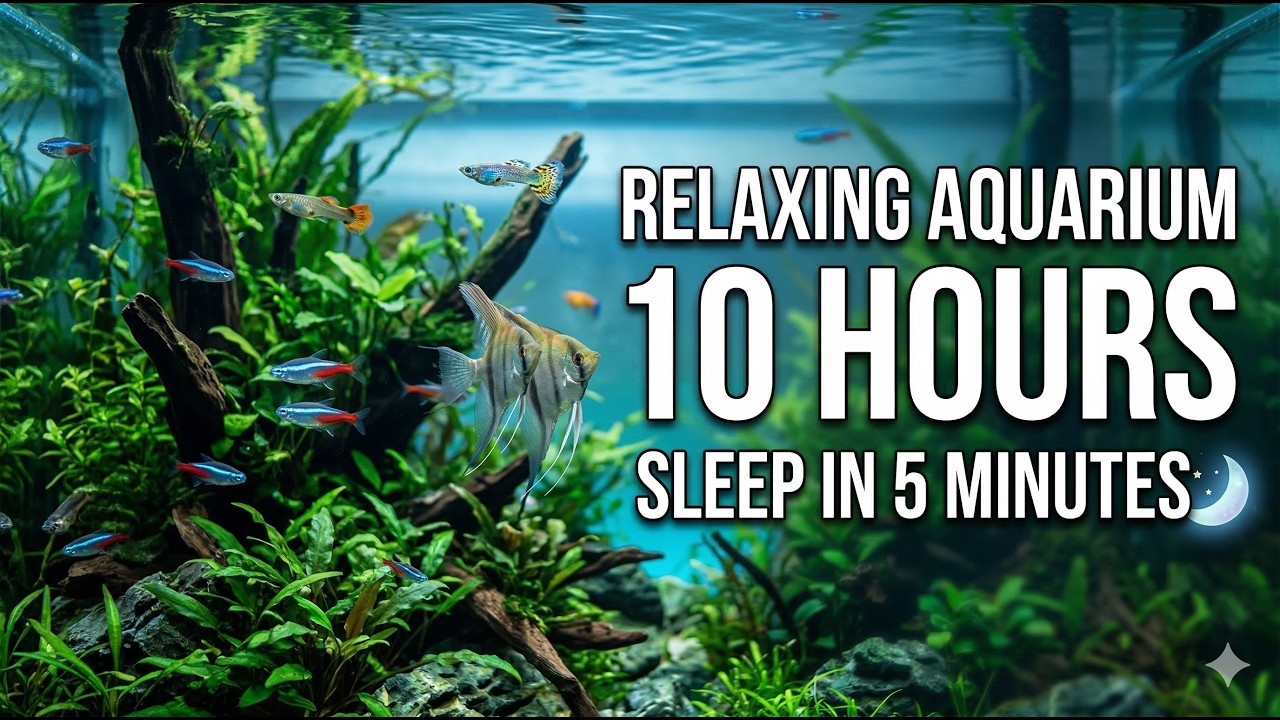 Relaxing Aquarium | Acuario Relajante 🐠 Música de meditación relajante para dormir y estudiar 🐠 ASMR