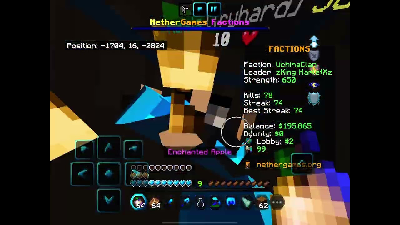 Nethergames factions 1st raid mcpe #minecraft