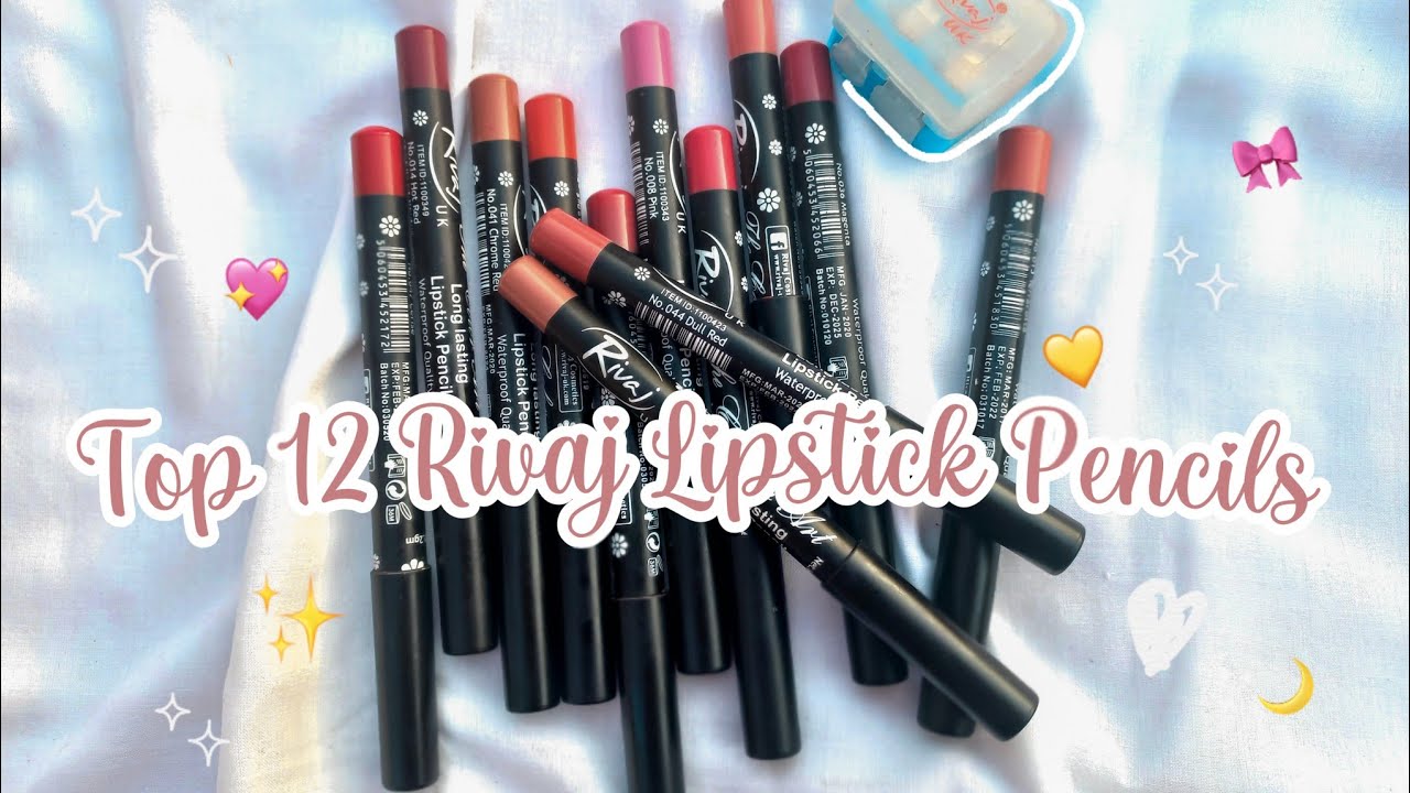 TOP 12 RIVAJ LIPSTICK PENCILS💖 |Hand Swatches+Review💫