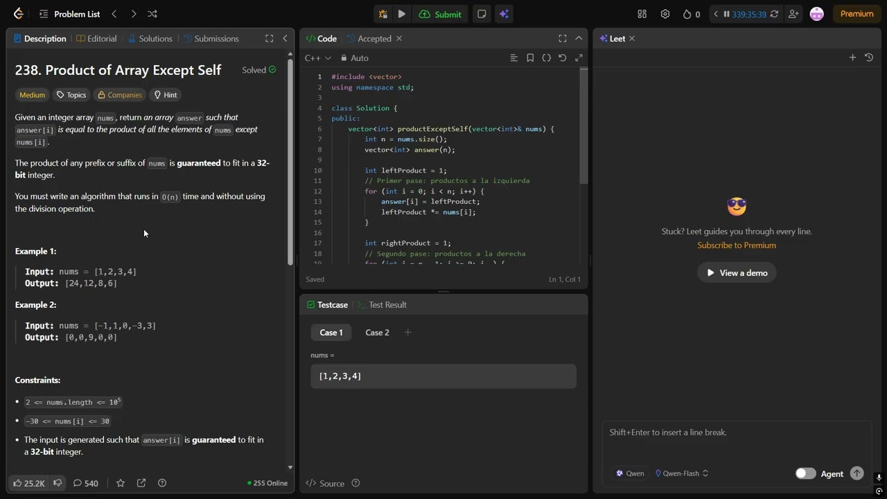 Product of Array Except Self