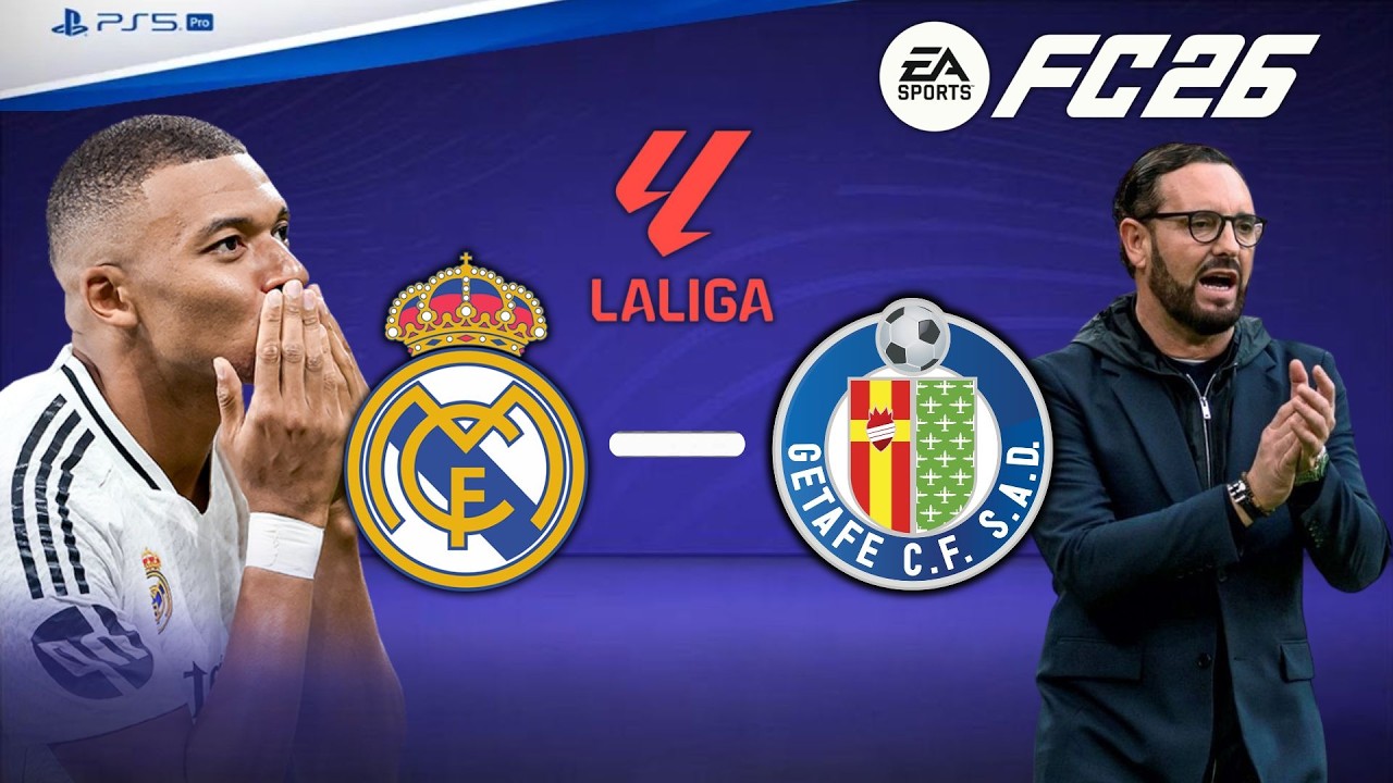 FC 26 Realistic Gameplay: Real Madrid vs Getafe | LaLiga Madrid Derby ⚪🔵🔥⚔️
