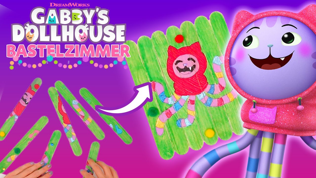 Bastelt euer eigenes Bastelstäbchen-Puzzle! 🧩 | GABBY'S DOLLHOUSE: BASTELZIMMER