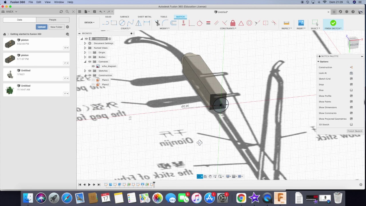 Getting started with Fusion 360: Video 3 - Part 1