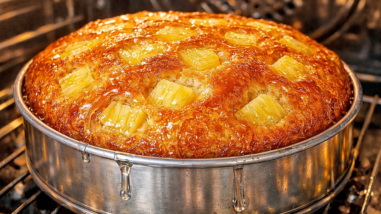 Бабушкин ананасовый пирог за 5 минут, просто тает во рту! Самый вкусный ананасовый пирог!