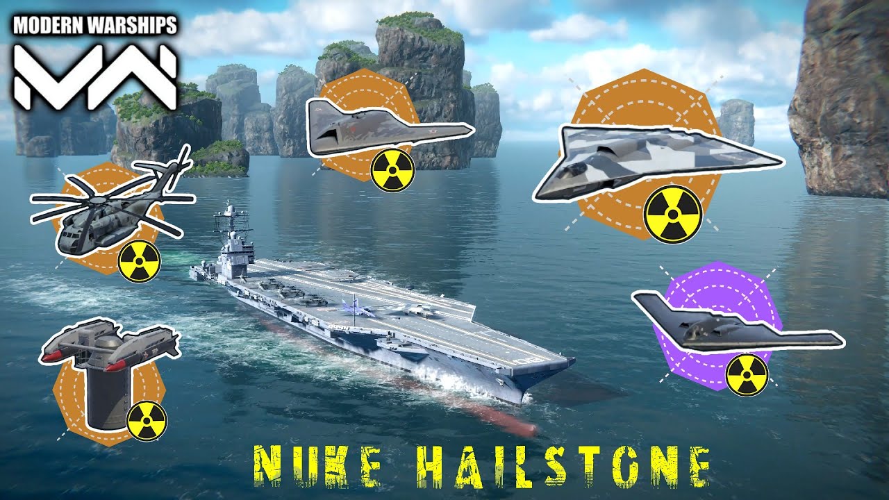 Full on Nuke Attack / All nuke Equipped inventory Attack / Modern Warships _ gameplay