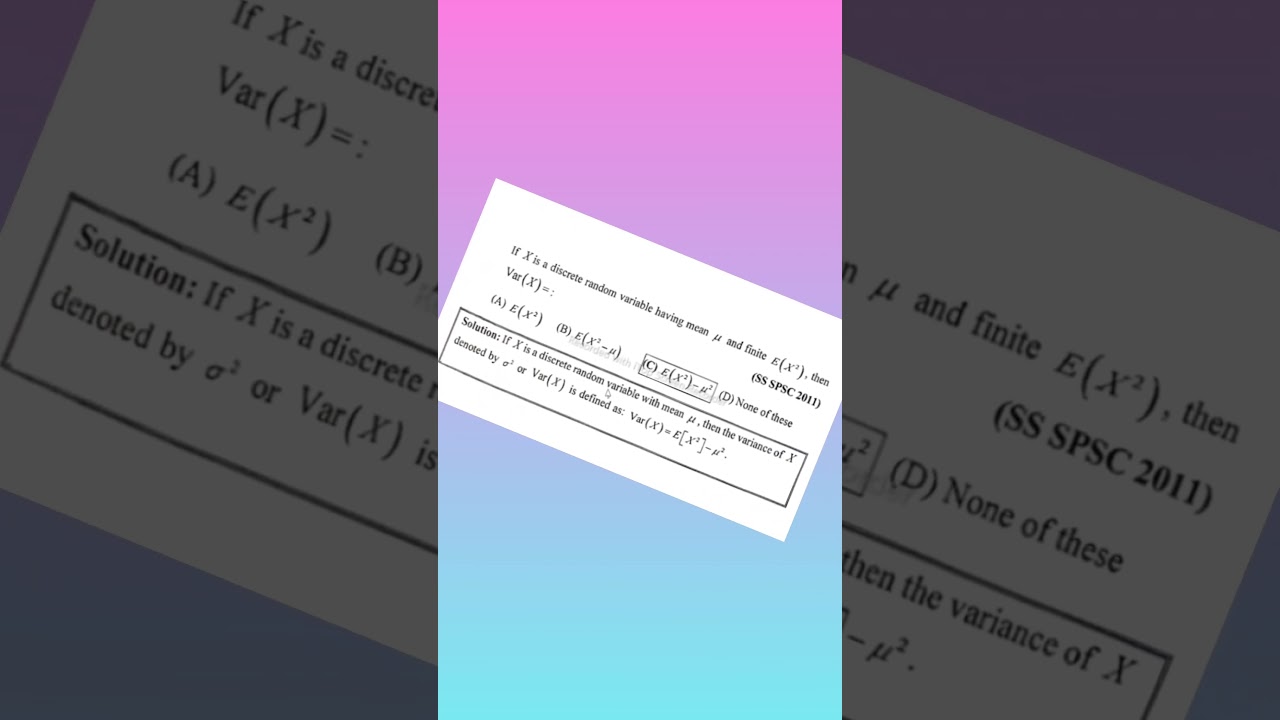 What if X is a discrete random variable||Is a discrete random variable always finite value?